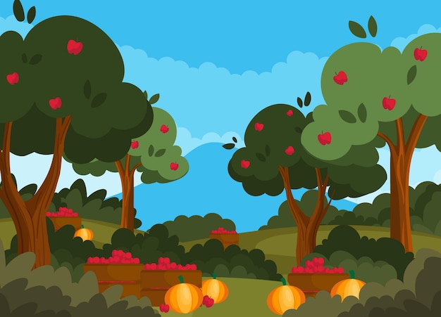 Apple Picking or Pumpkin Background