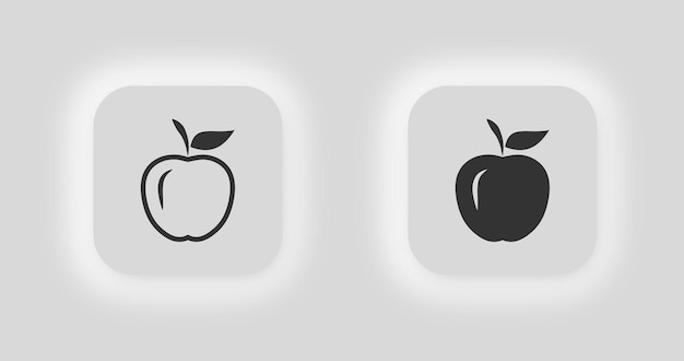 Apple-pictogram Fruit vectorontwerp