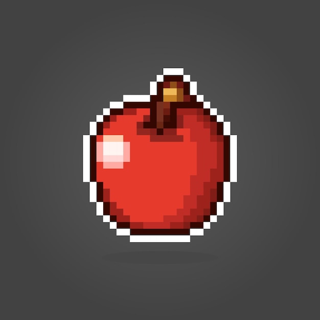 Apple pixel Vectorillustratie van 8-bits spelactiva