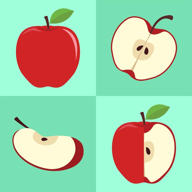 Vector apple pop art