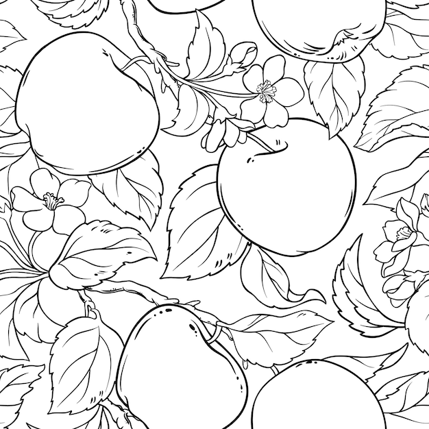 Apple seamless pattern