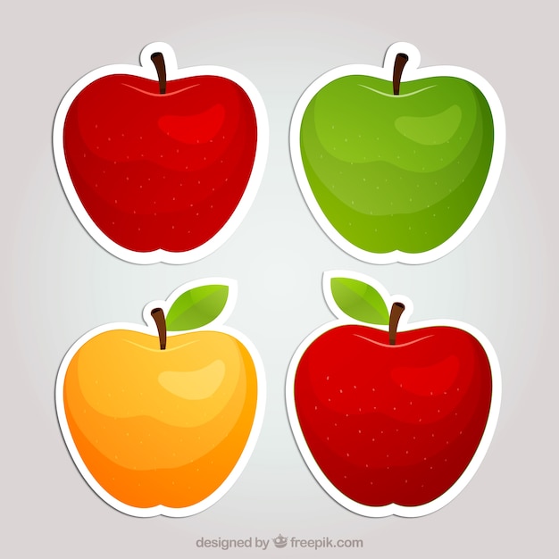 Vector apple stickers