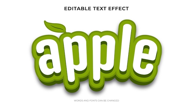 Apple-teksteffect met 3D-stijl