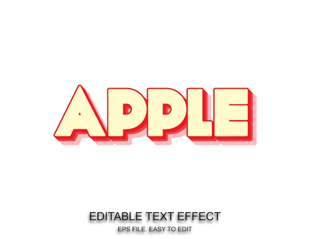 Текстовый эффект Apple