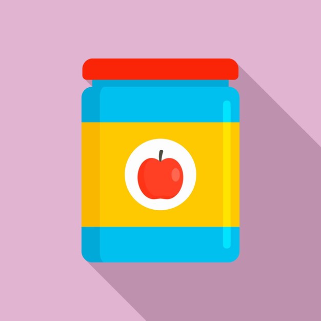 Apple toy jar icon flat illustration of apple toy jar vector icon for web design