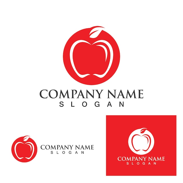 Apple vector illustratie ontwerp pictogram logo sjabloon