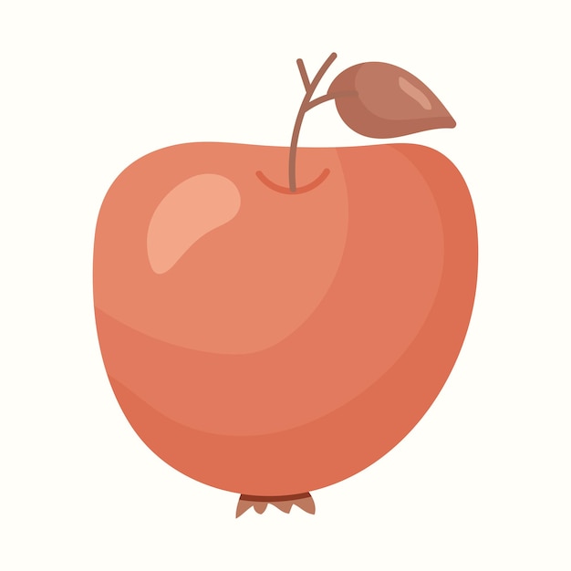 Vector apple. vector illustration in flat style