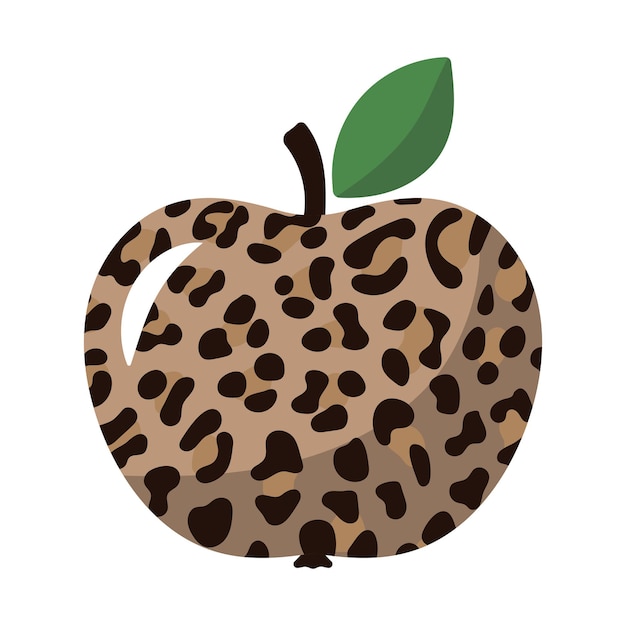 Яблоко с леопардовой текстурой яблоко с принтом гепарда учительская жизнь снова в школу