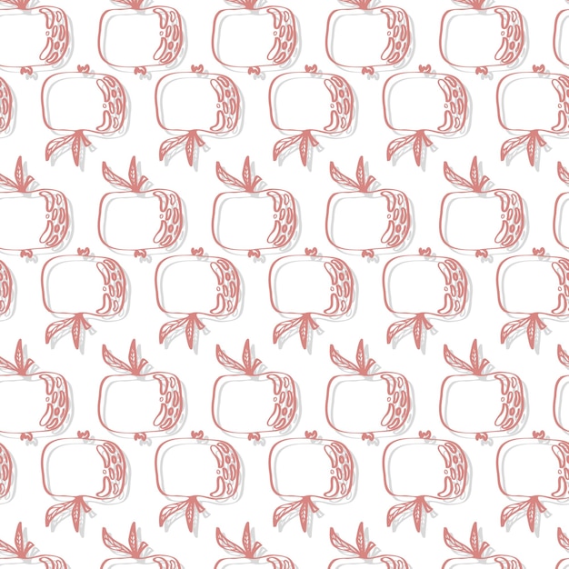 Vector apples fruit vector seamless pattern