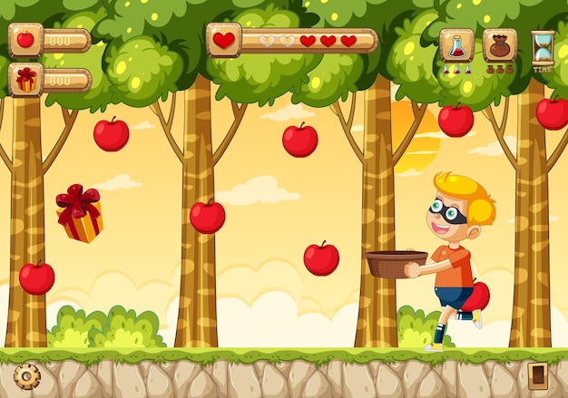 Apples Platformer-spelsjabloon verzamelen