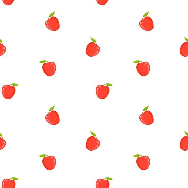 Vector apples vector seamless pattern
