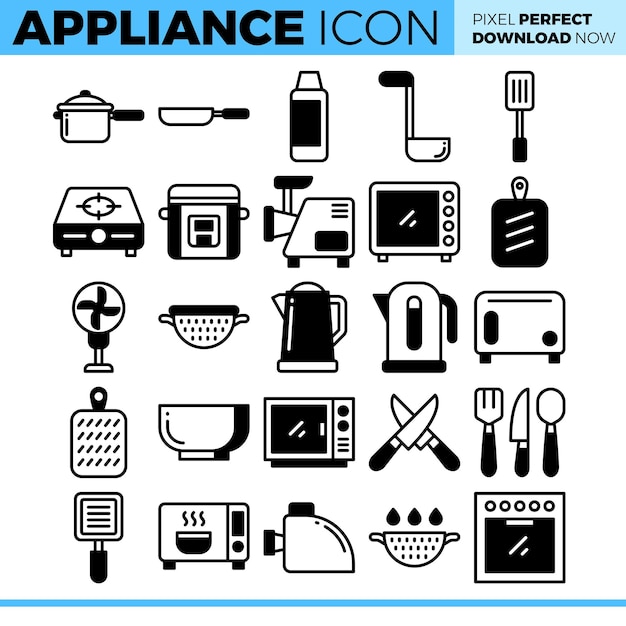 Vector appliance icon set