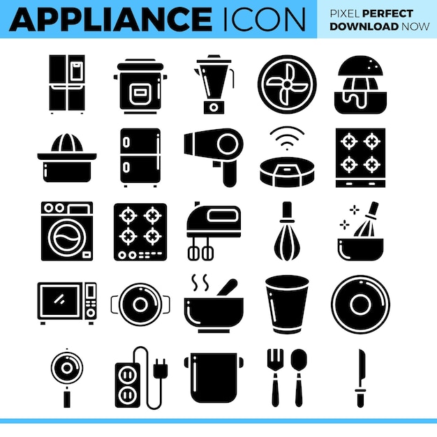 Vector appliance icon set