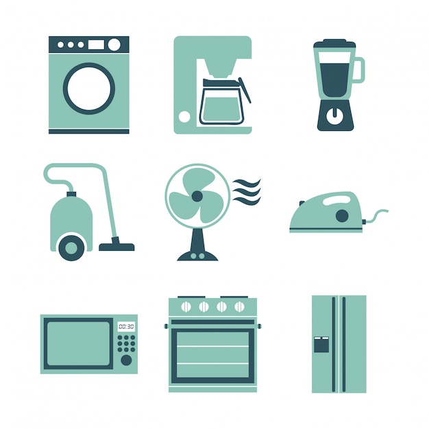 Vector appliances design over white background vector illustration