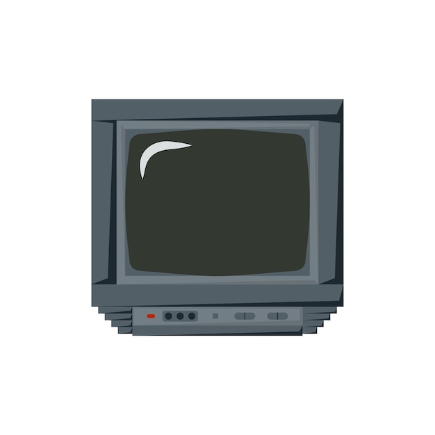 Appliances old TV 90s in flat style