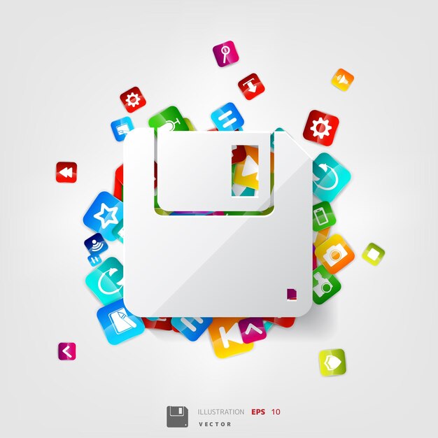 Application button social media cloud computing vector illustration