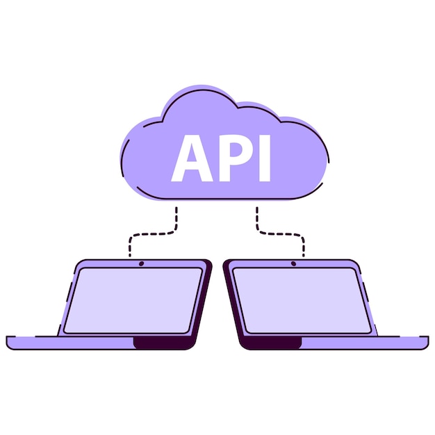 Vector application programming interface connect between software or application