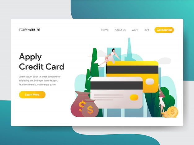 Apply credit card for website page