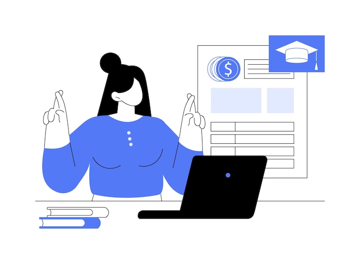 Вектор заявление на получение финансовой помощи изолированные мультфильмы векторные иллюстрации