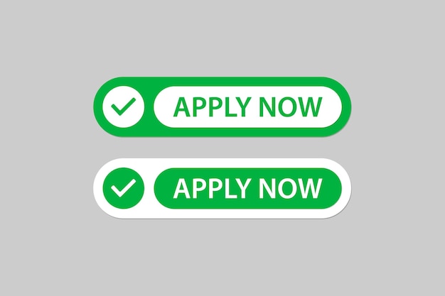 Apply now buttons design for web services application.