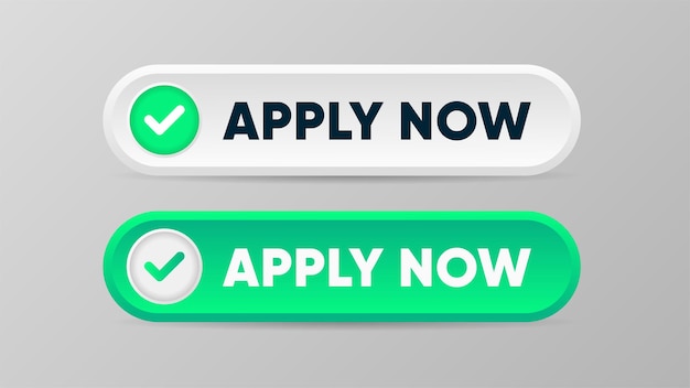 Vector apply now buttons for web services application or websites