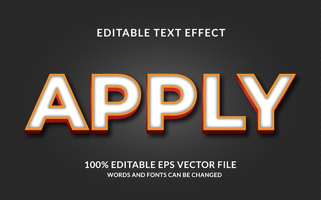 apply text effect