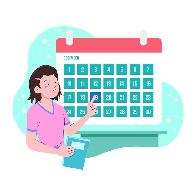 Vector appointment booking calendar