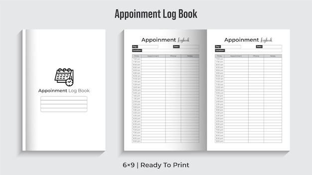 Appointment Log Book Appointment Note Book Log Book Planner Premium Vector