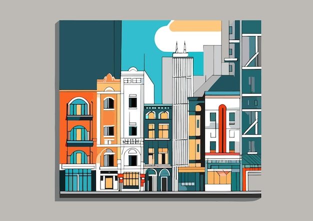Vector appropriate illustrations for urban architecture