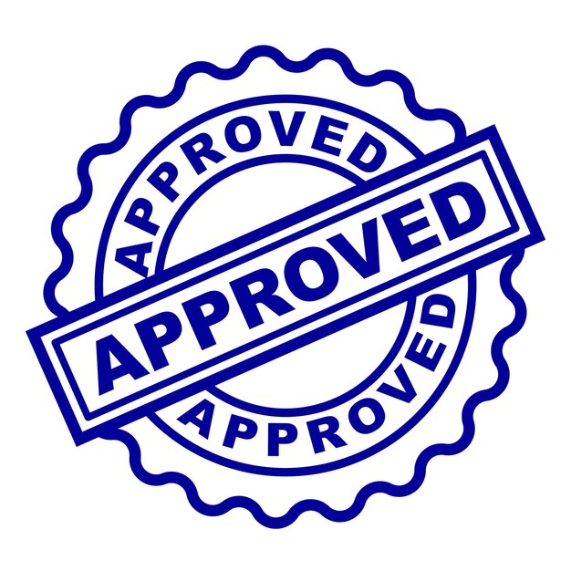 Vector approve badges icon vector on trendy design