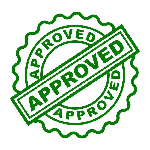 Vector approve badges icon vector on trendy design