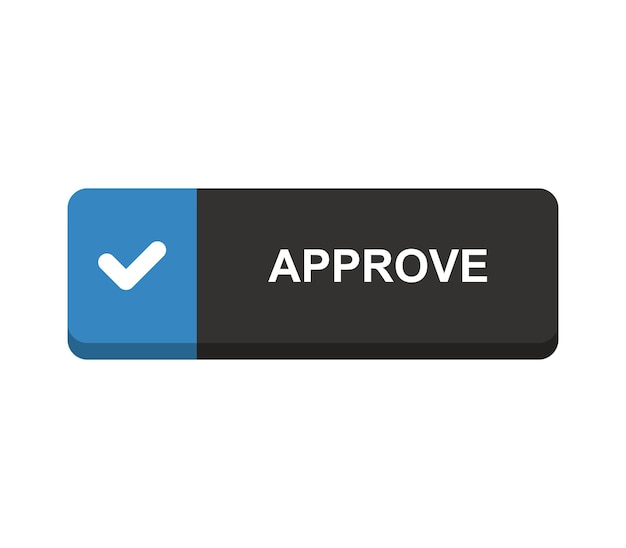 Vector approve button