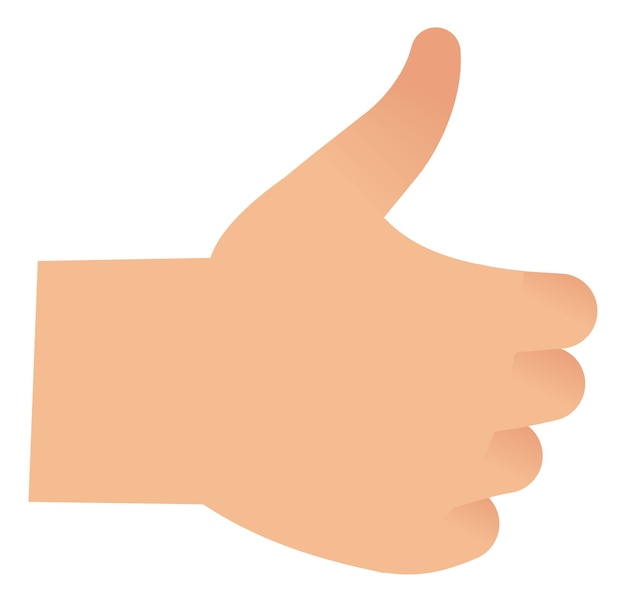 Vector approve icon like hand gesture thumb up