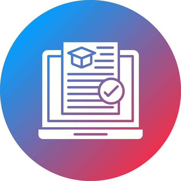 承認された課題アイコンのベクトル画像は,オンライン教育に使用できます.