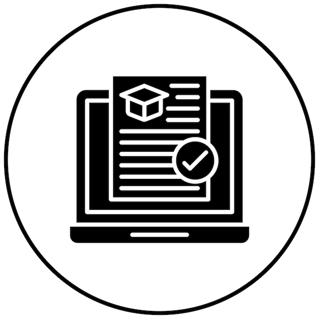 承認された課題アイコンのベクトル画像は,オンライン教育に使用できます.