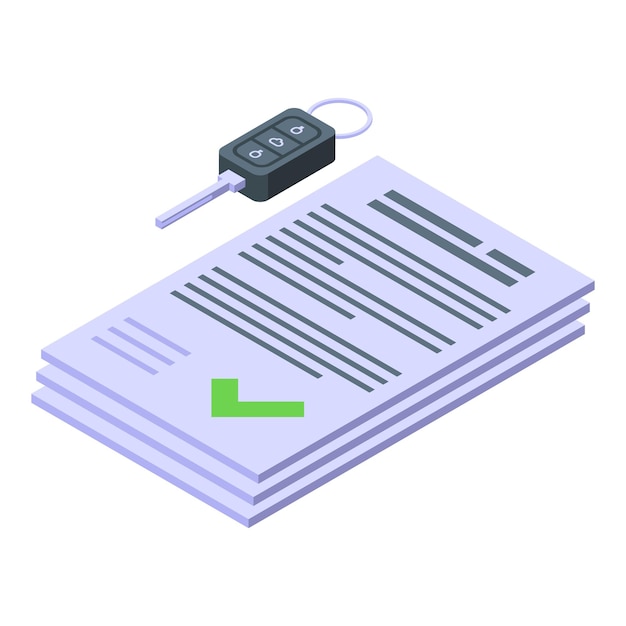 Approved papers icon isometric vector quality control paper form