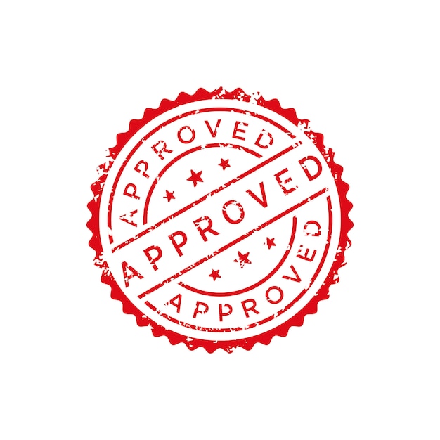 Premium Vector | Approved stamp vector