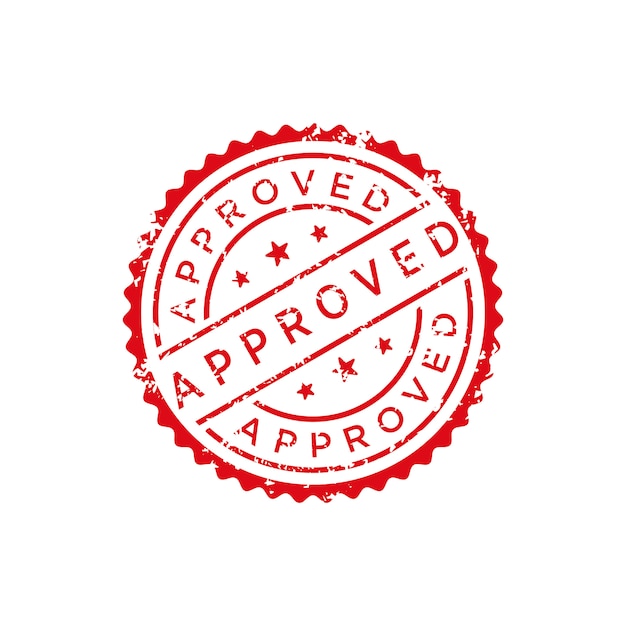 Vector approved stamp vector