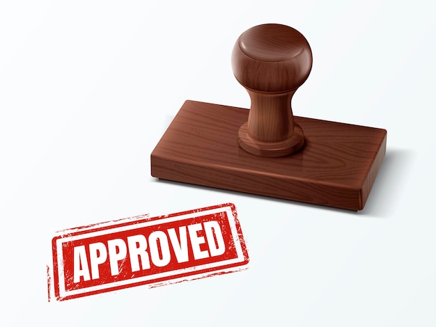 approved text and stamp