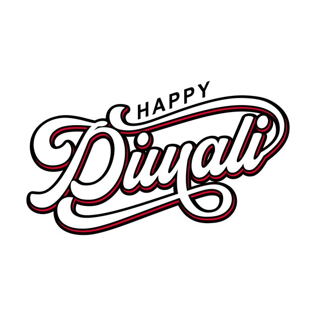appy Diwali текст вектор Счастливого Дивали текст дизайн Счастливый Дивали курсивный шрифт дизайн