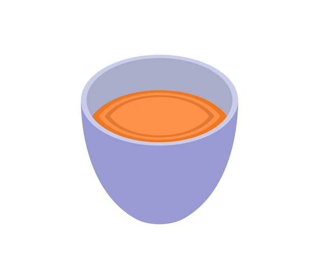 Vector apricot isometric mug