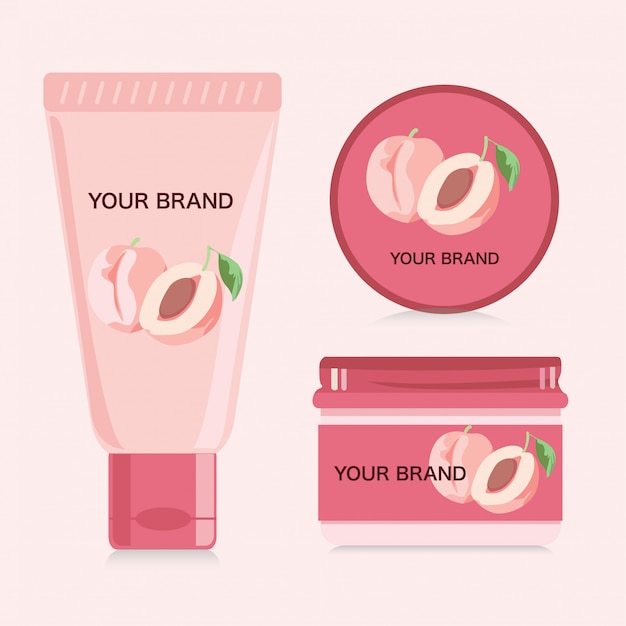 Apricot tube and cream packaging