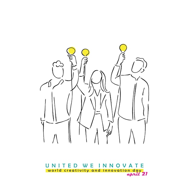 Premium Vector April 21 is world innovation and creation day