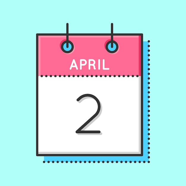 Premium Vector April calendar icon
