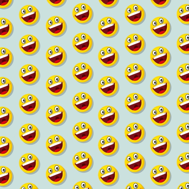 April Foods Day illustratie met een glimlach Naadloze patroon met een lachend gezicht vector achtergrond