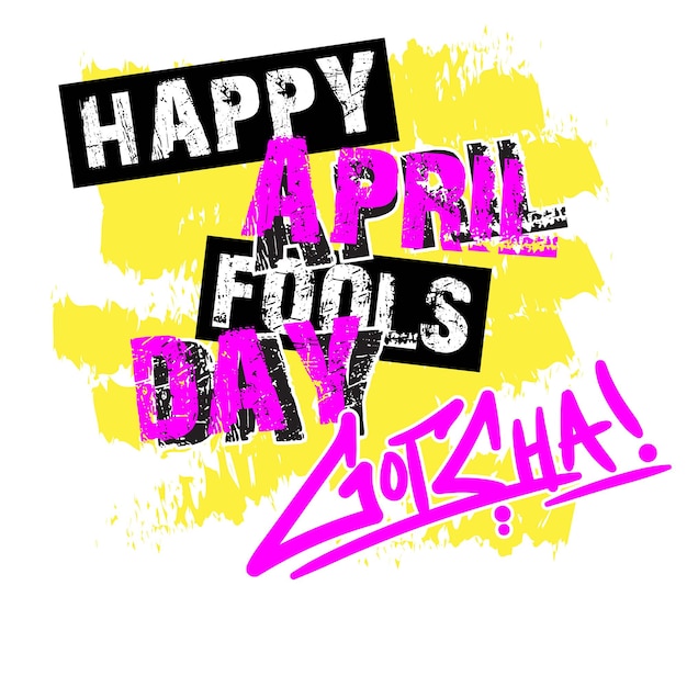 Vector april fool day month typography t shirt design