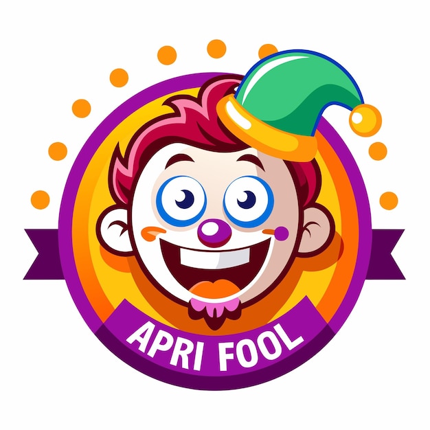 Vector april fool funny logo design