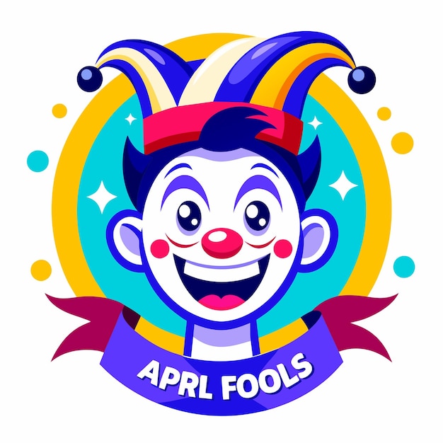 Vector april fool funny logo design