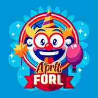 Vector april fool funny logo design