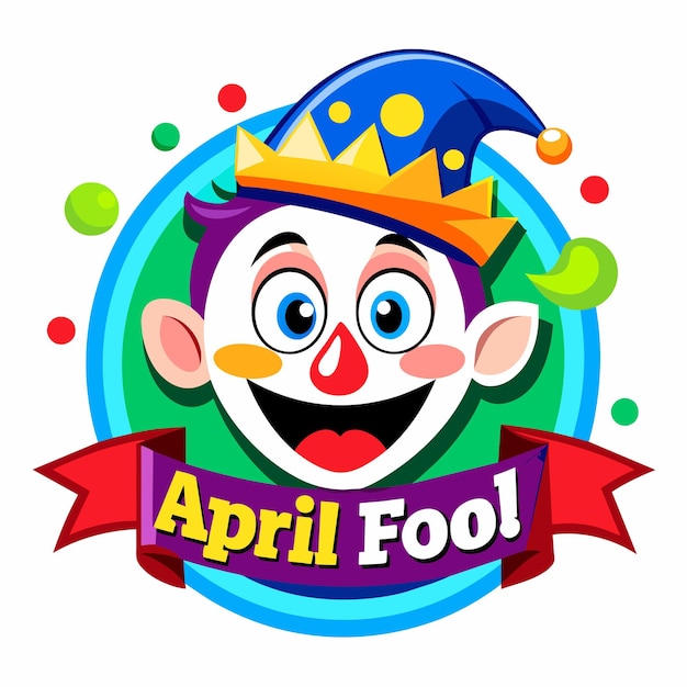 April Fool grappig logo ontwerp